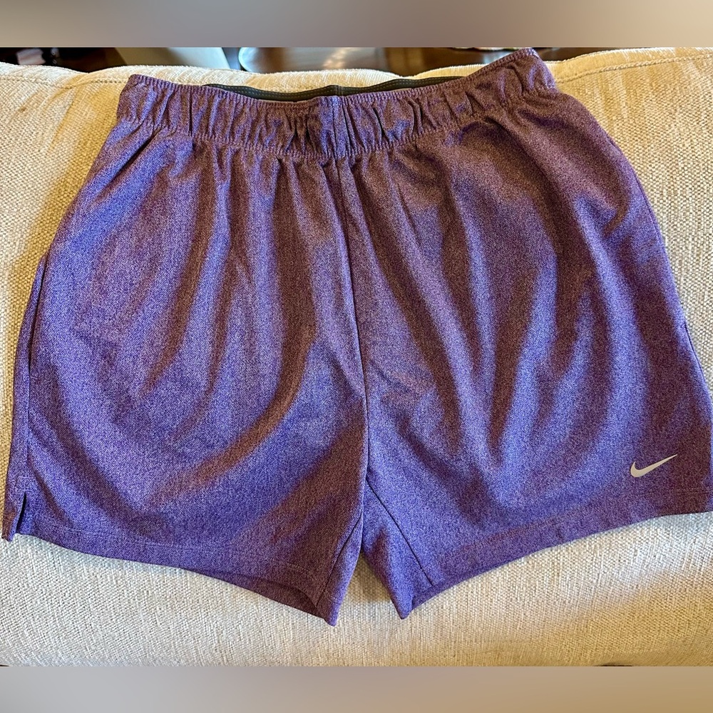 Nike Women's Purple Athletic Shorts With Pockets Size S.